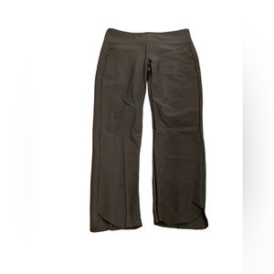 Athleta pants with front pocket, zippers, black size medium